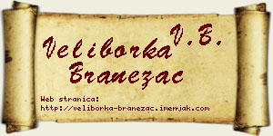 Veliborka Branežac vizit kartica